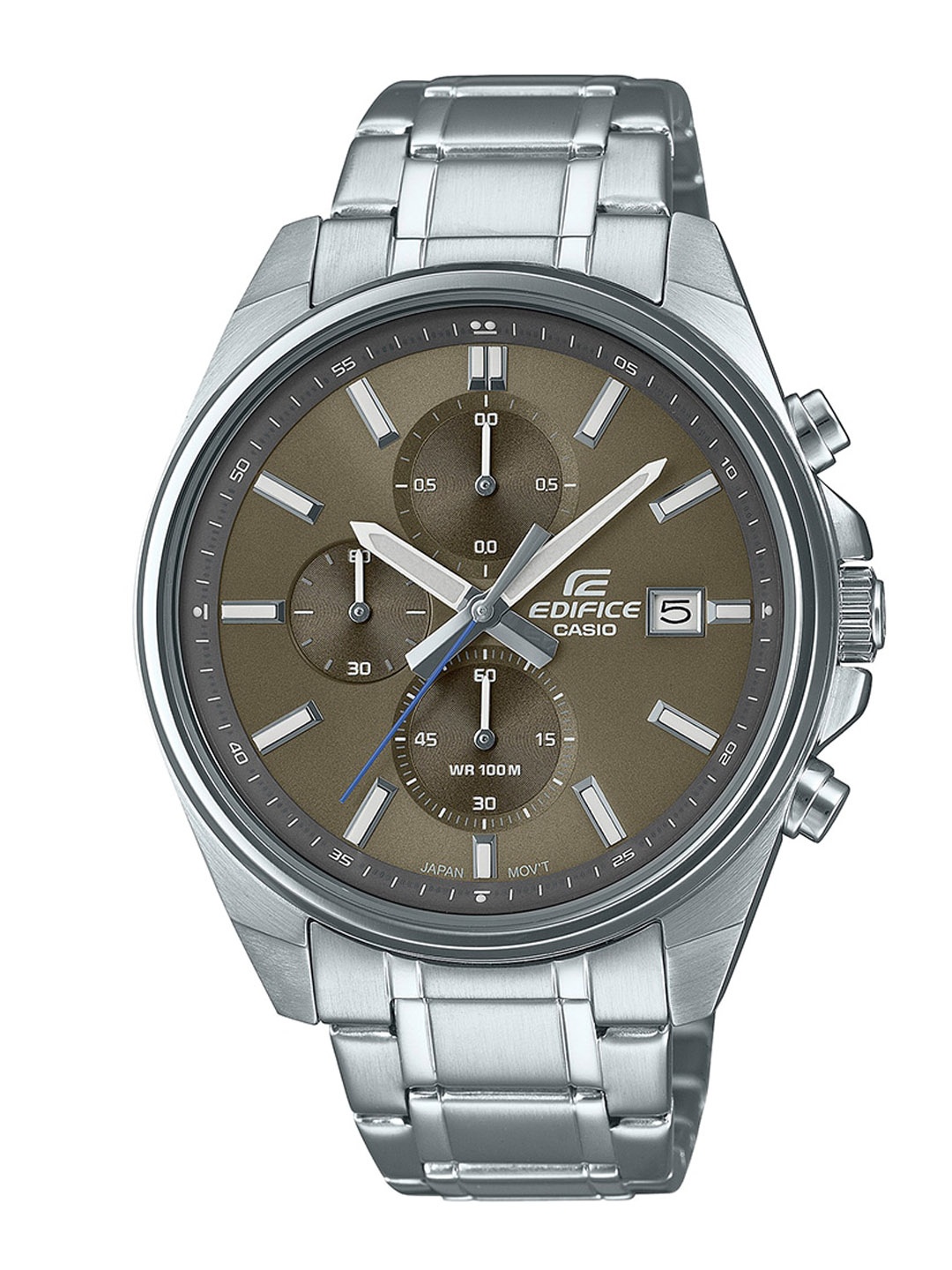 

CASIO Men EDifice EFV-610D-5CVUDF Brown Analog Dial Silver Stainless Steel Band ED572