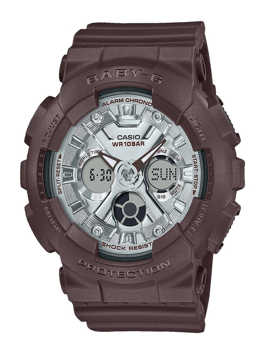 

CASIO Women Analogue and Digital Chronograph Watch B229, Brown