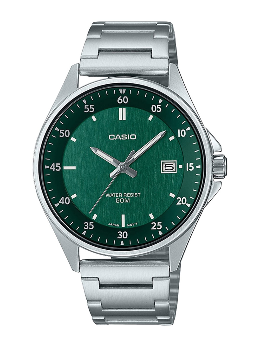 

CASIO Men Stainless Steel Bracelet Style Straps Analogue Watch A2101, Green