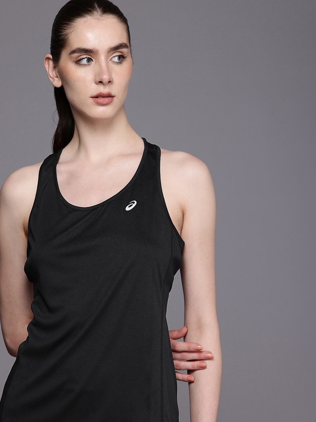 

ASICS Round Neck Sports Tank Top, Black