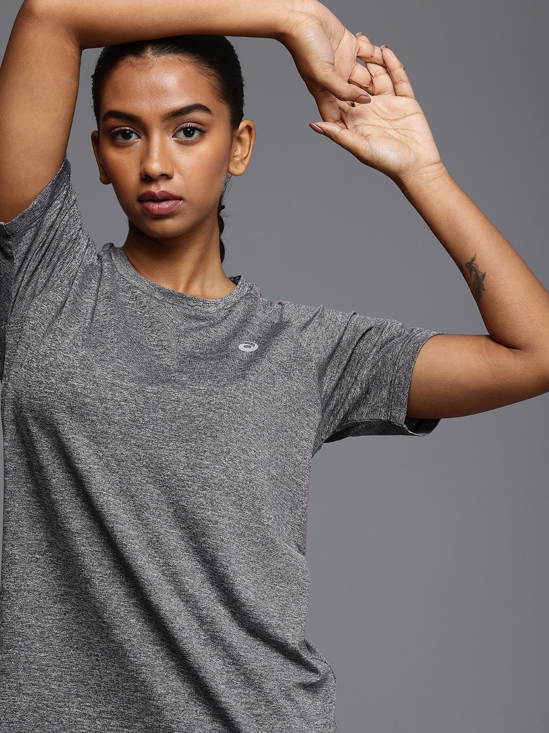 

ASICS Raglan Sleeves Running Sports T-shirt, Black