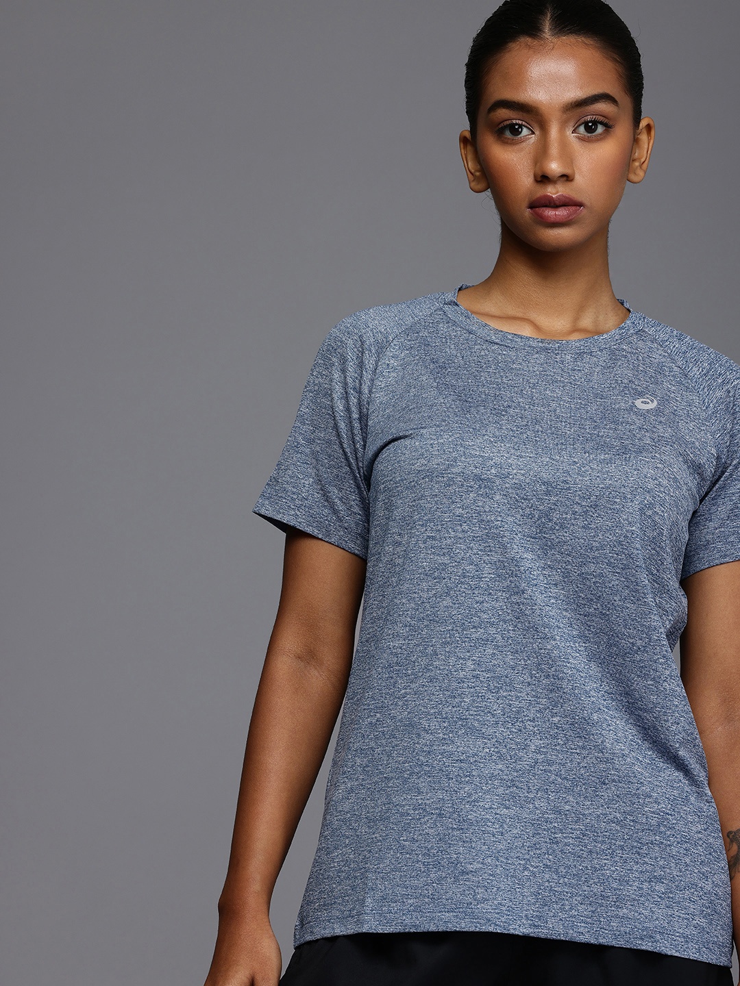

ASICS Raglan Sleeves Running Sports T-shirt, Blue