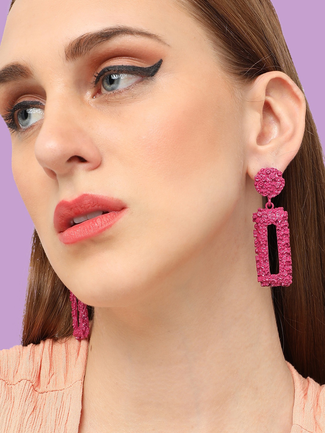 

SOHI Contemporary Drop Earrings, Purple