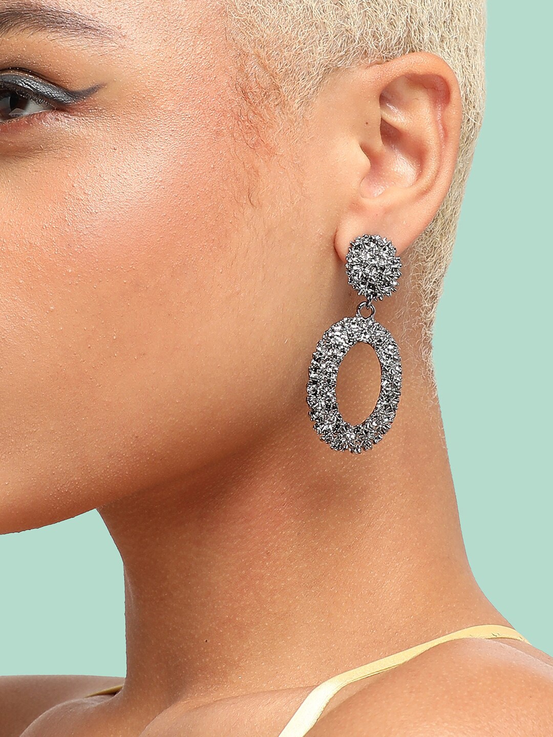 

SOHI Silver-Plated Contemporary Party Designer Drop Earring