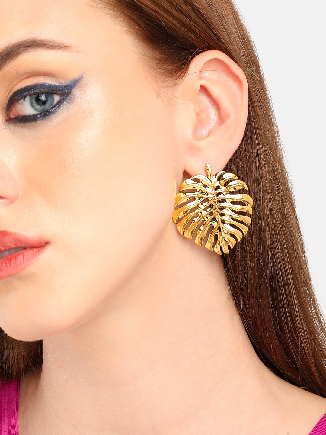

SOHI Gold-Plated Contemporary Party Designer Drop Earrings