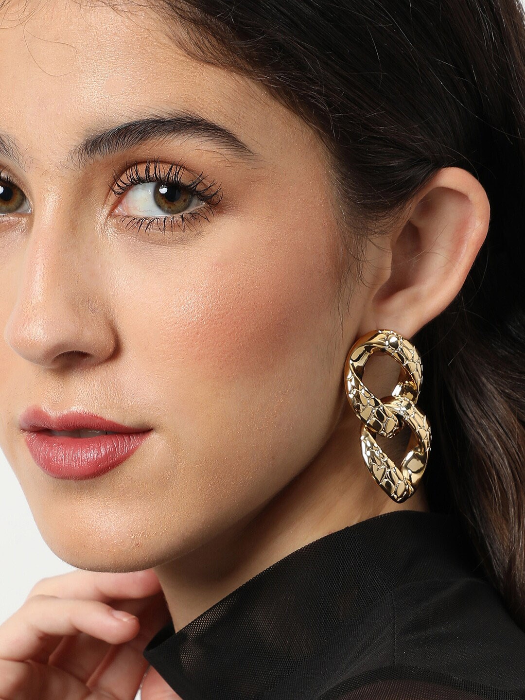 

SOHI Women Gold-Plated Designer Drop Earrings