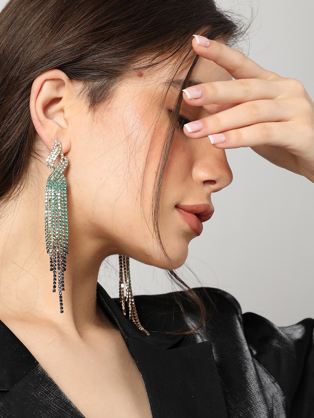 

SOHI Multicoloured Contemporary Drop Earrings, Multi