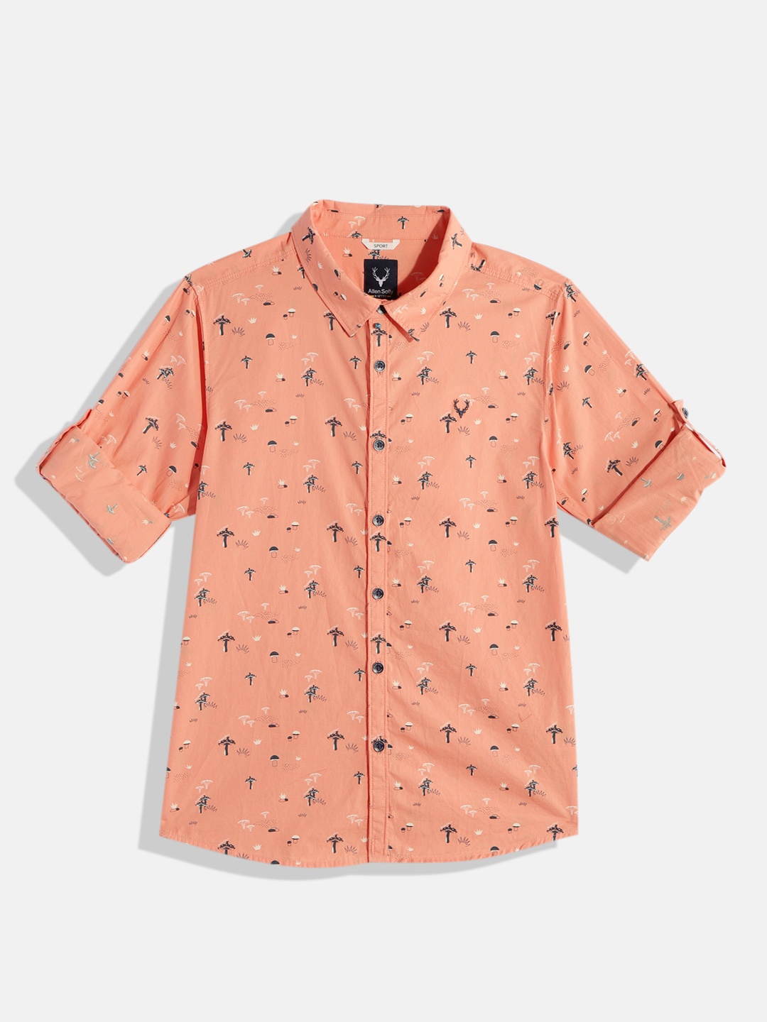 

Allen Solly Junior Boys Printed Pure Cotton Casual Shirt, Orange