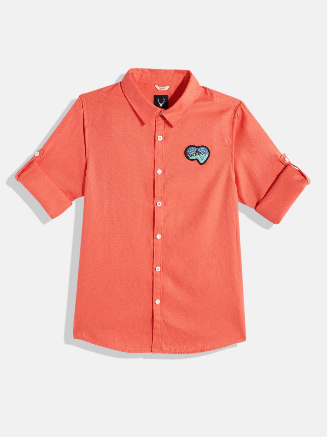 

Allen Solly Junior Boys Solid Casual Shirt, Orange