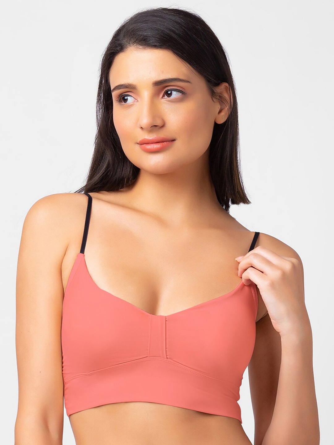 

FashionRack Seamless Padded Rapid-Dry Sports Bra 8763 Peach