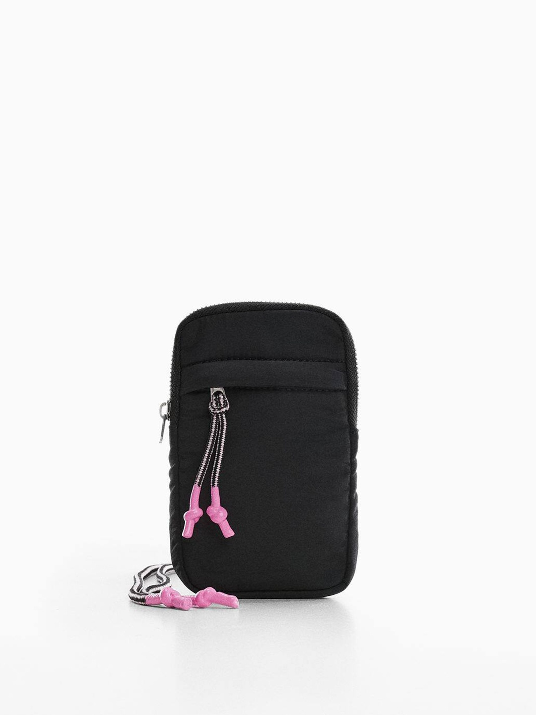 

MANGO Women Mobile Pouch with Detachable Sling Strap, Black