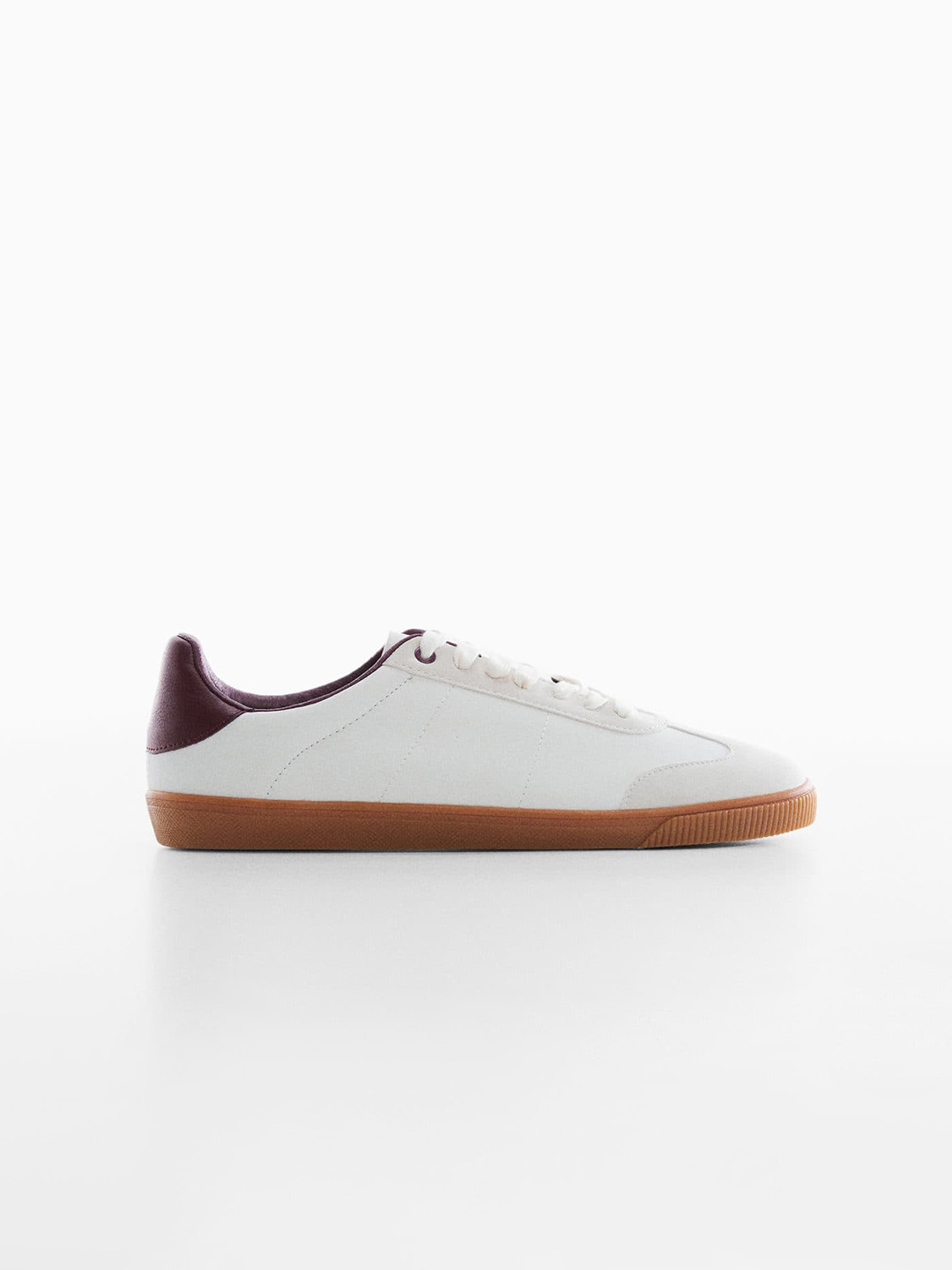 

MANGO MAN Leather Sustainable Sneakers, White