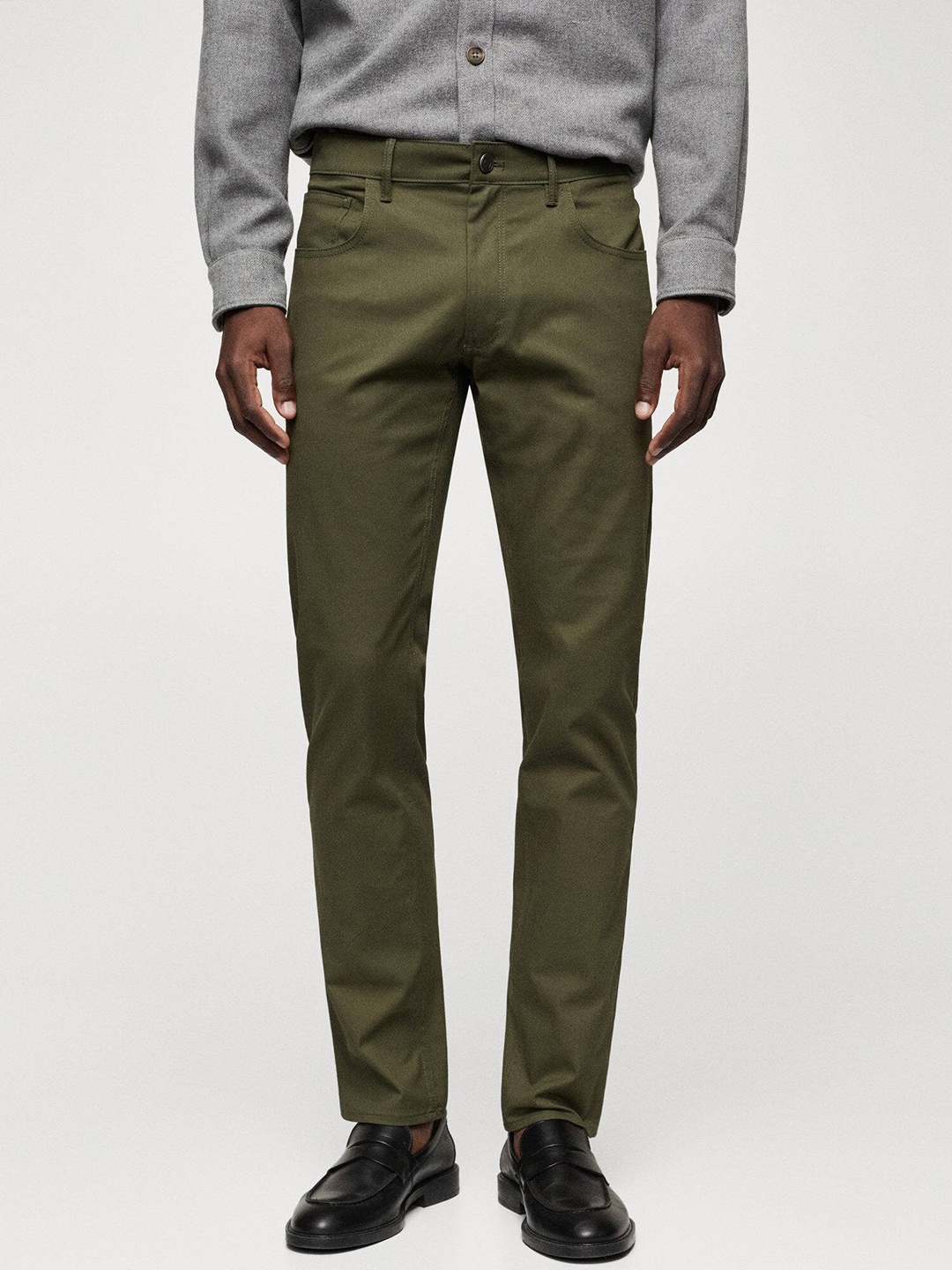 

MANGO MAN Sustainable Slim Fit Chinos, Olive