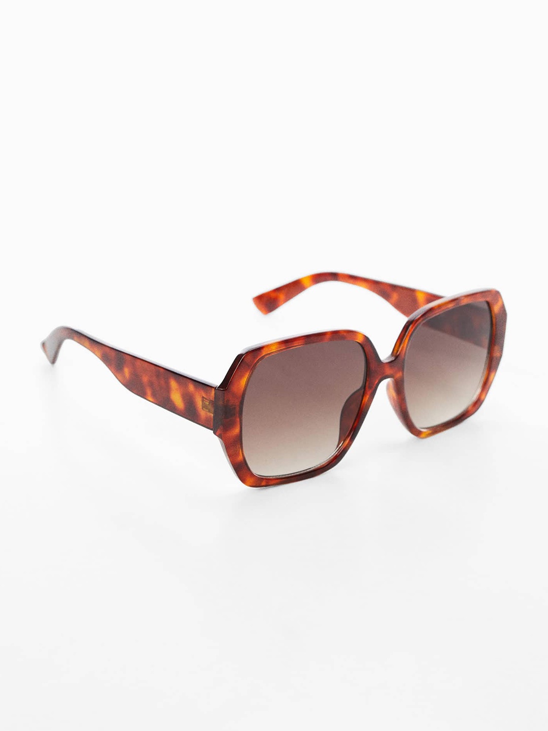 

MANGO Women Oversized Sunglasses with UV Protected Lens 47032501, Brown