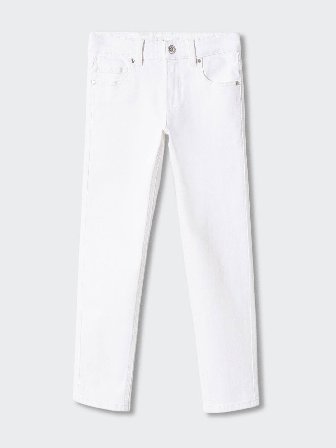 

Mango Kids Boys Mid-Rise Slim Fit Sustainable Stretchable Jeans, White