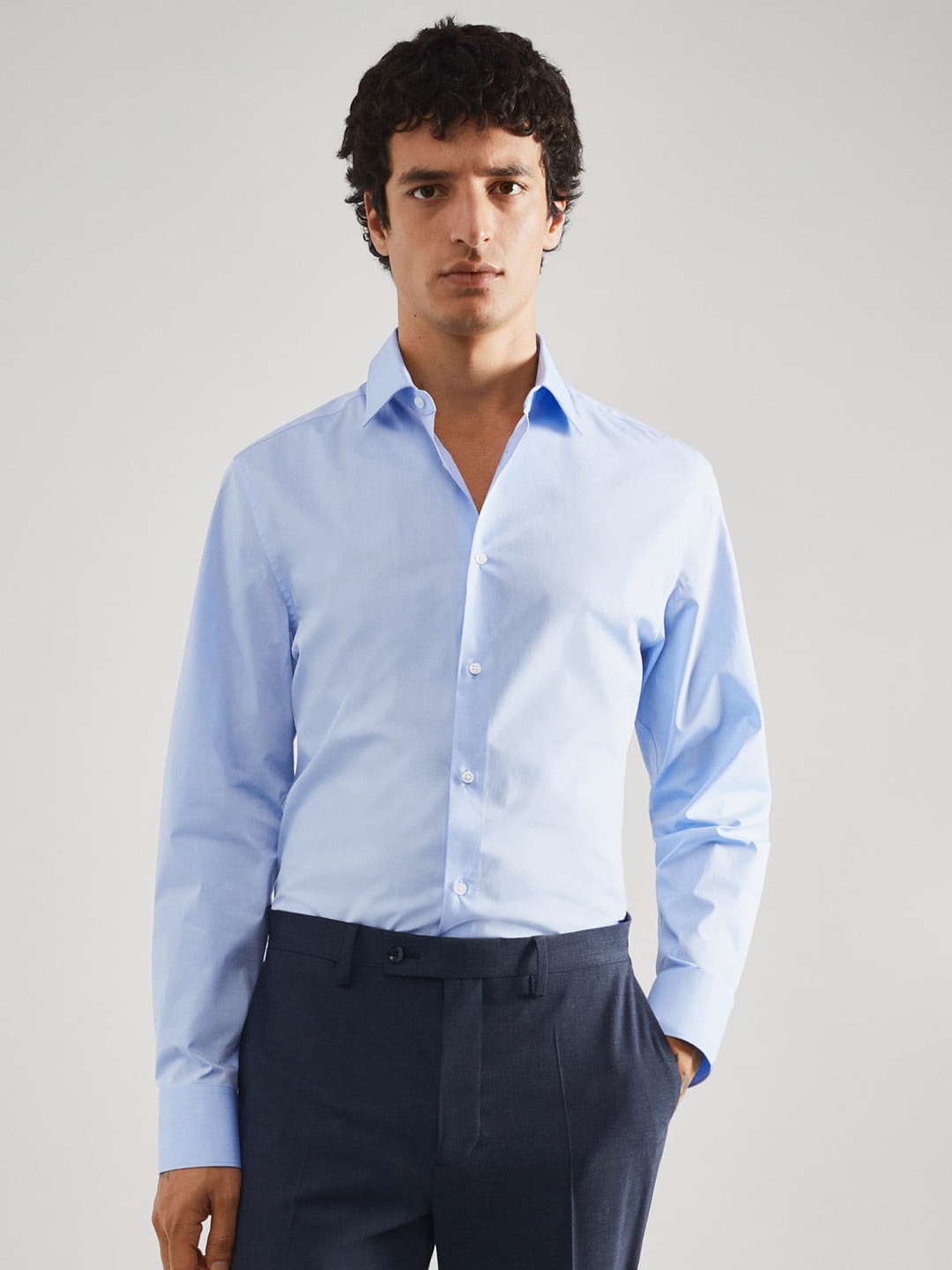 

MANGO MAN Slim Fit Formal Shirt, Blue