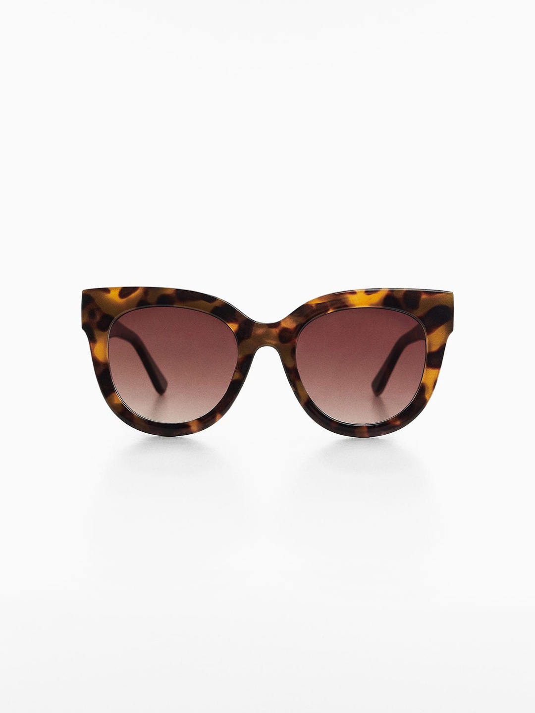 

MANGO Women Oversized Sunglasses with UV Protected Lens 47001037, Brown