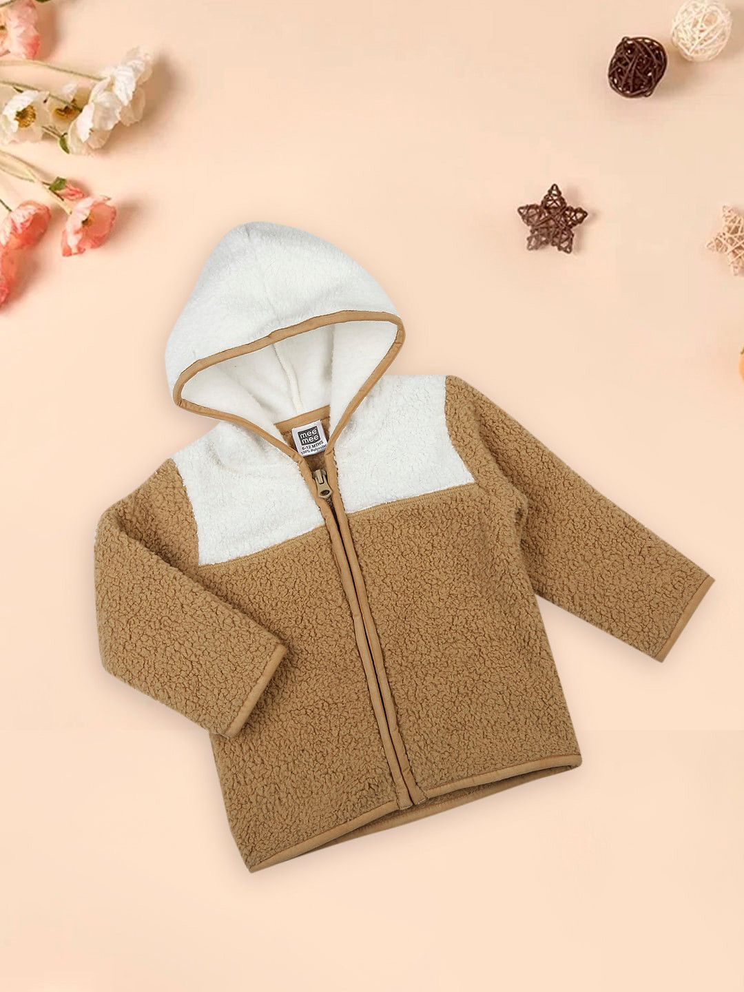 

MeeMee Boys Colourblocked Fleece Tailored Jacket, Brown