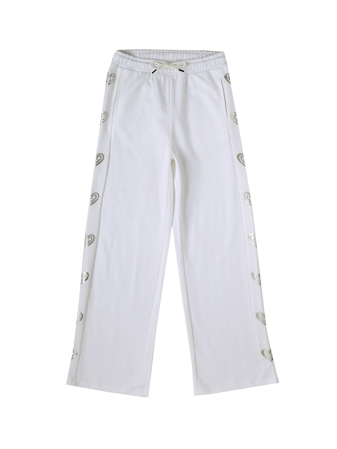 

Gini and Jony Girls Printed Relaxed-Fit Cotton Track Pant, White