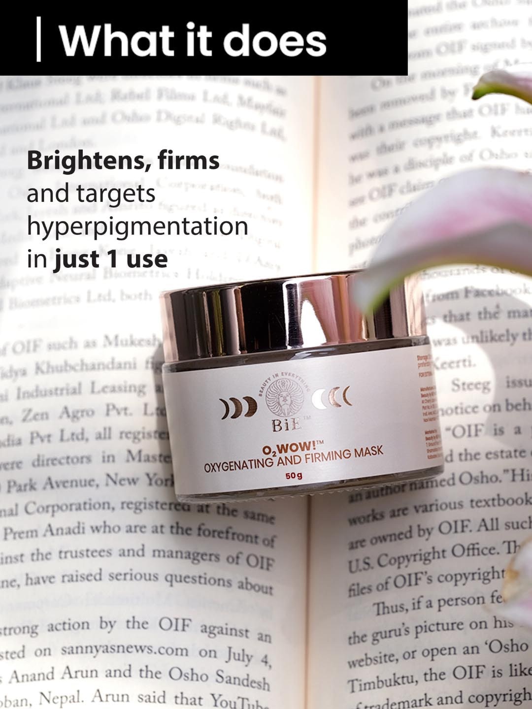

BiE- BEAUTY IN EVERYTHING O2 Wow Oxygenating & Firming Mask 50 g, White
