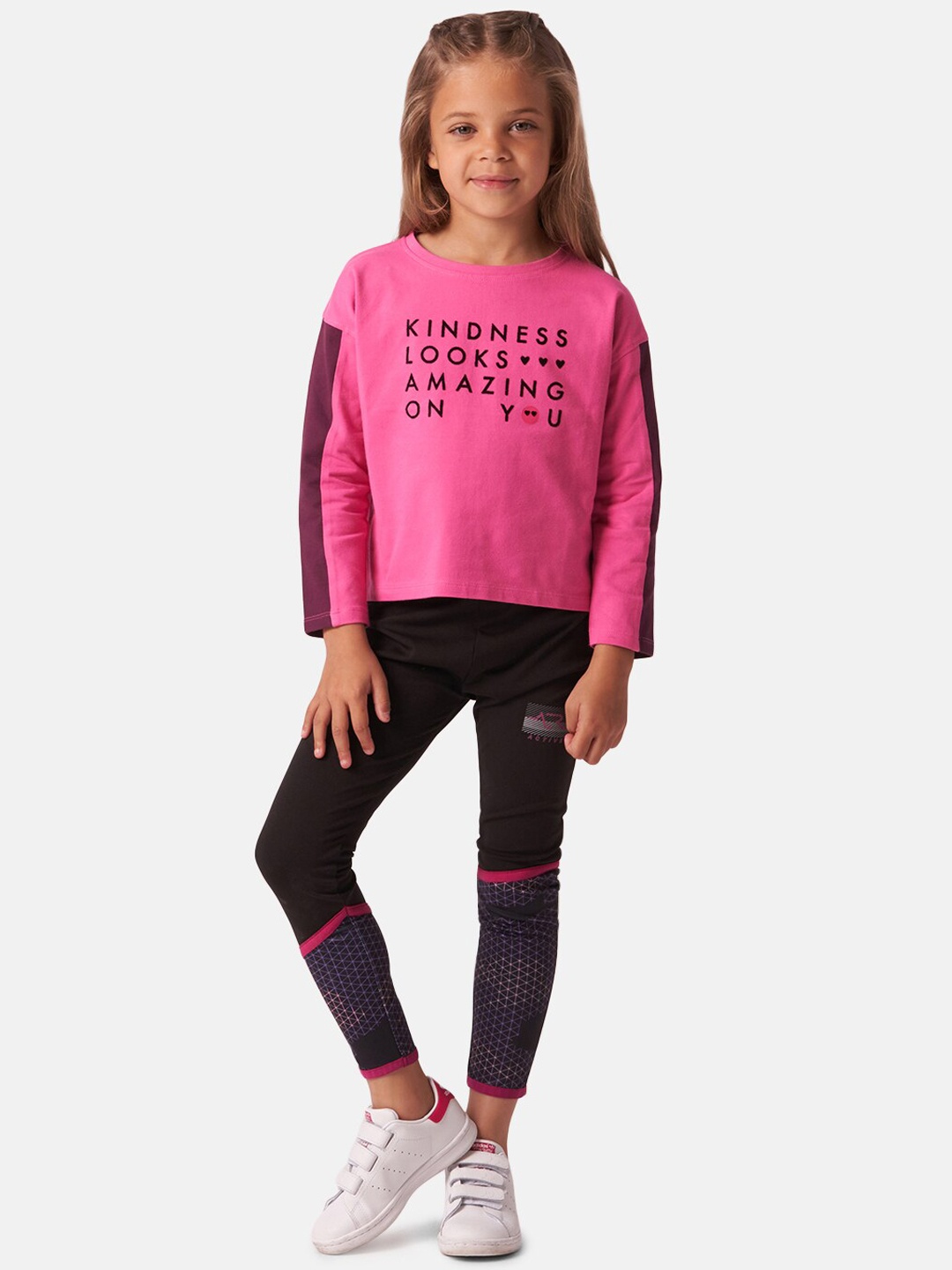 

Angel & Rocket Girls Printed Ankle-Length Leggings, Black