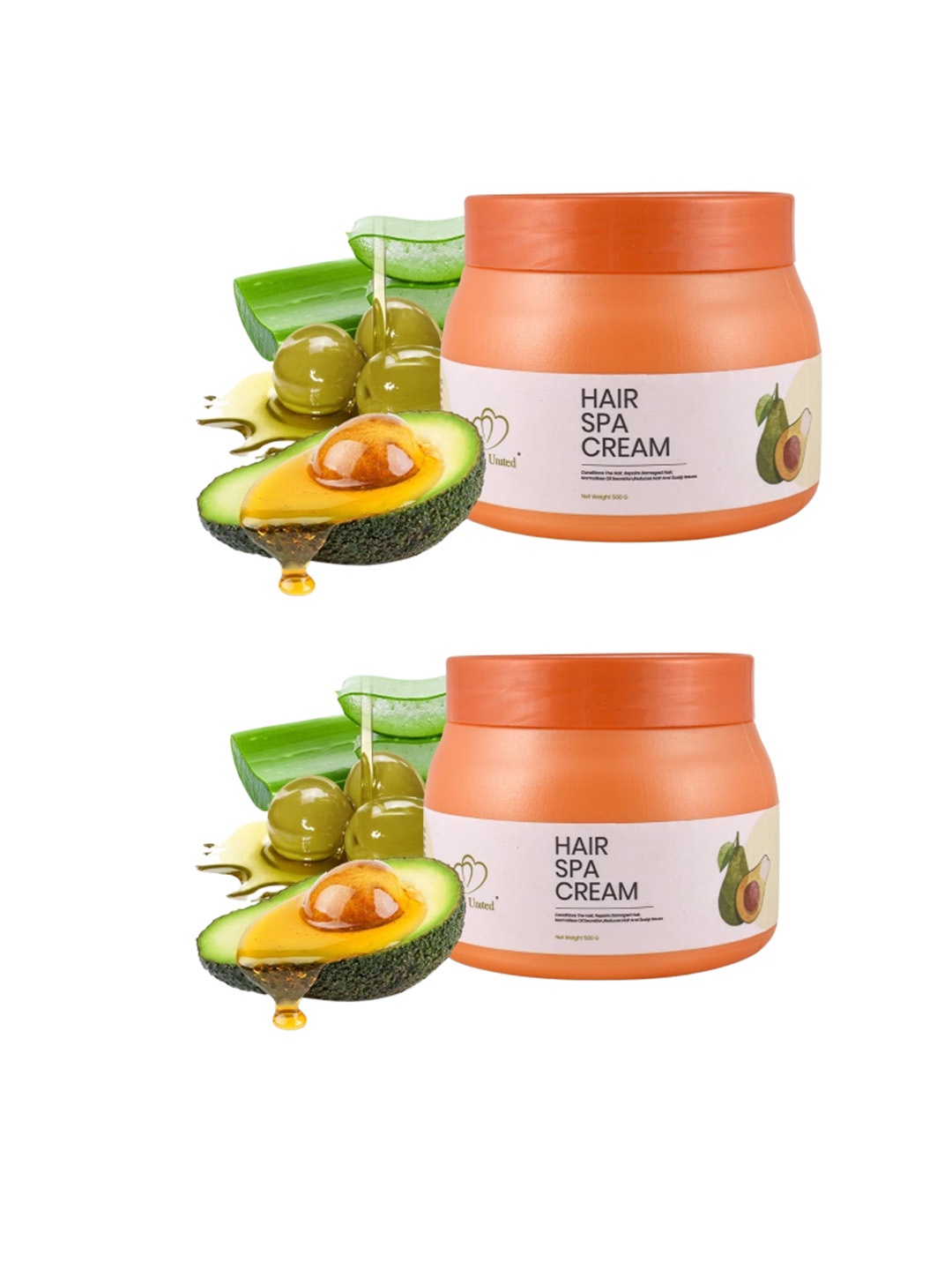 

Looks United Set Of 2 Hair Spa Cream - 500 gm Each, Orange