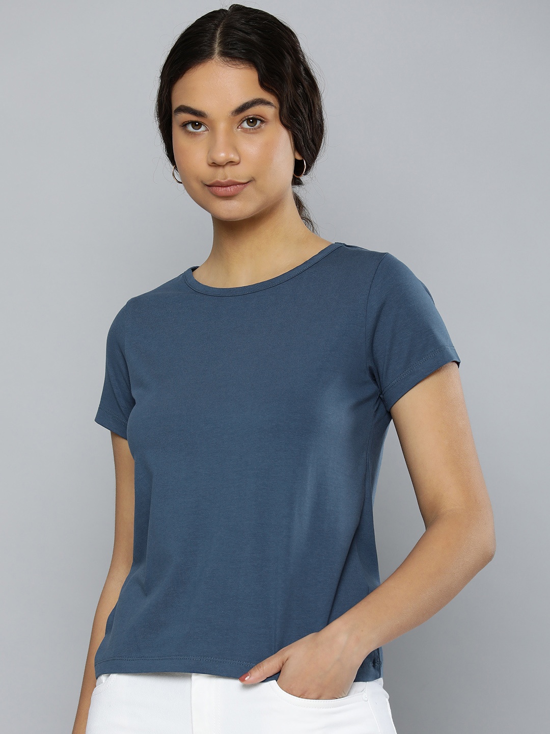 

ether Round Neck T-shirt, Navy blue