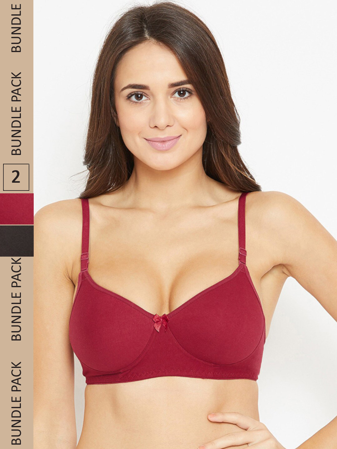 

N-Gal Pack Of 2 Heavily Padded Bra, Black