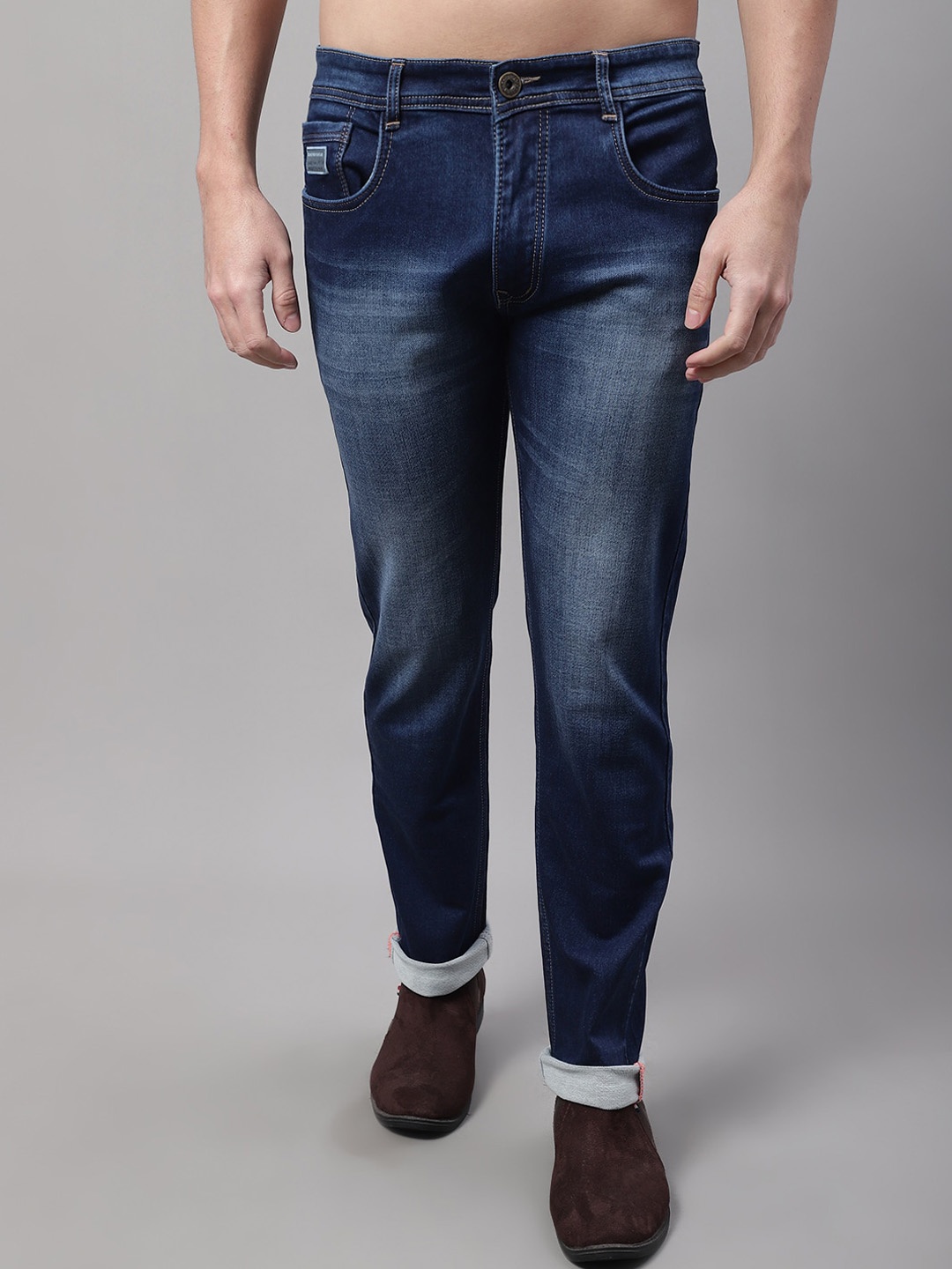 

Rodamo Men Heavy Fade Stretchable Cotton Jeans, Blue