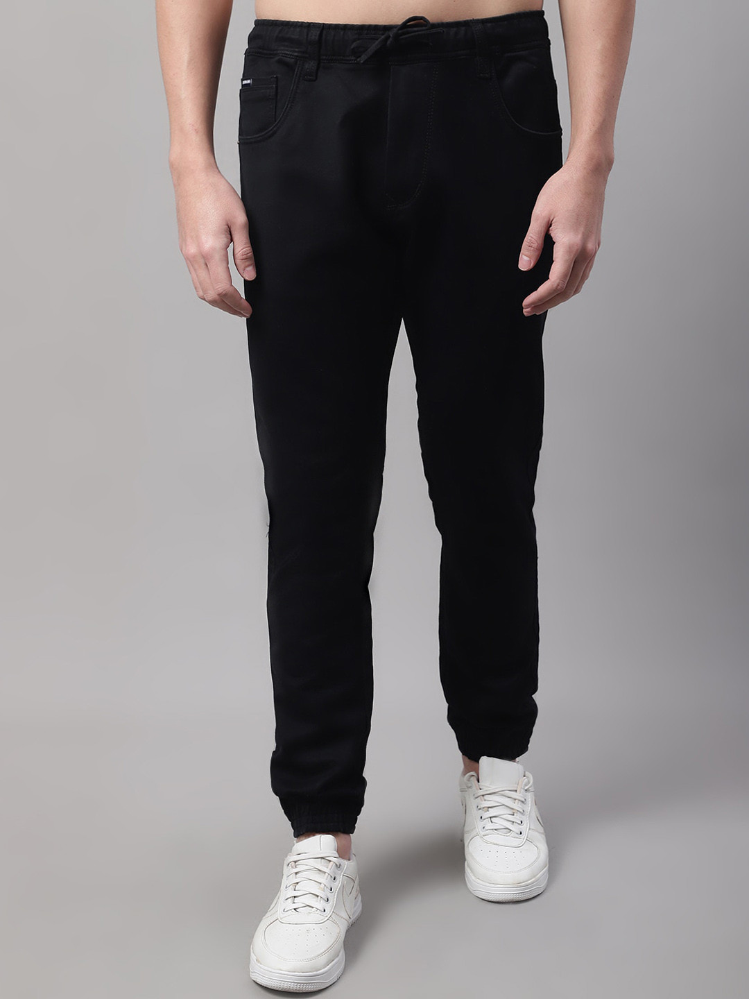 

Rodamo Men Stretchable Slim Fit Cotton Jogger, Black