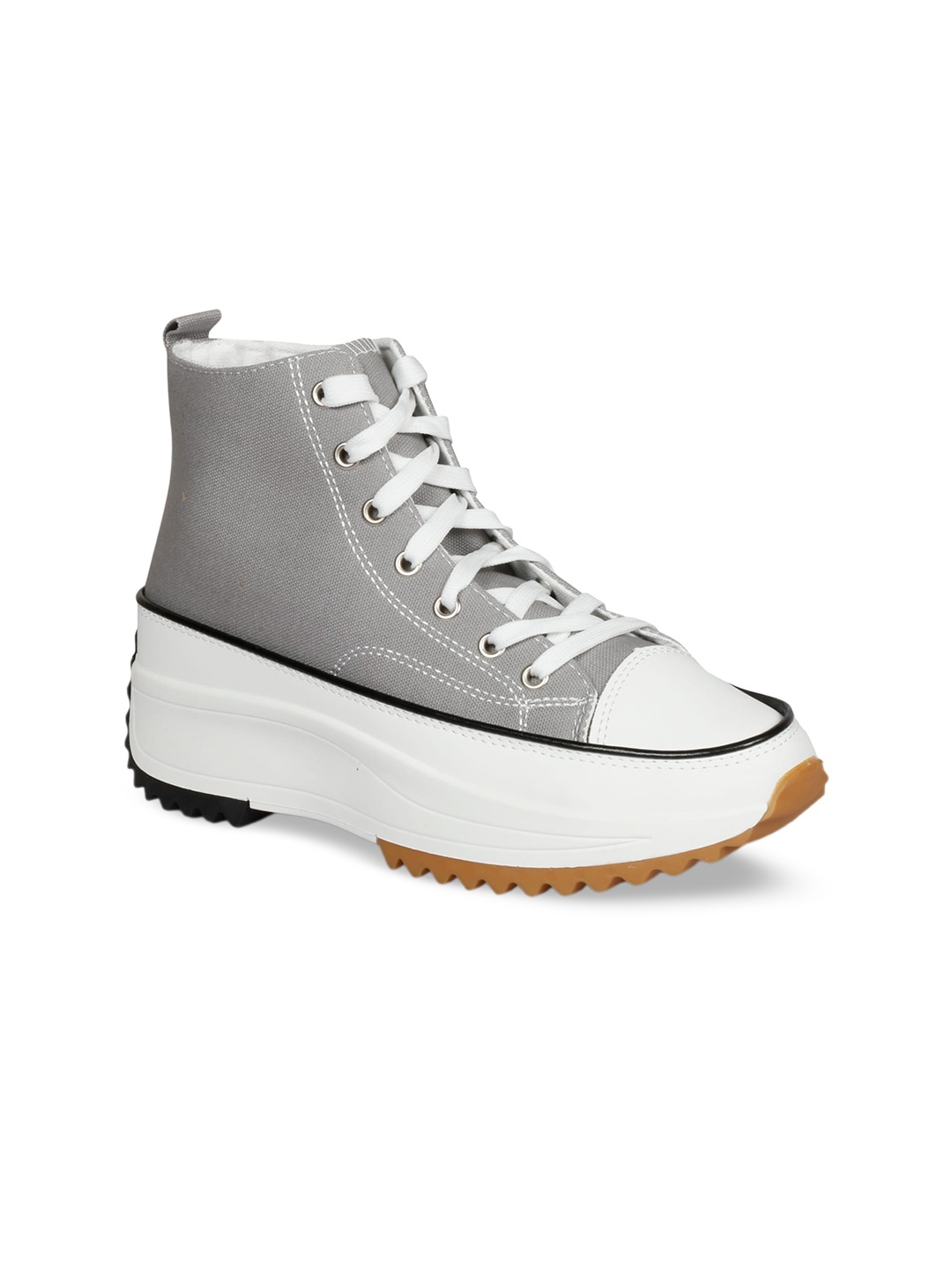 

CIPRAMO SPORTS Men Colourblocked High-Top Sneakers, Grey