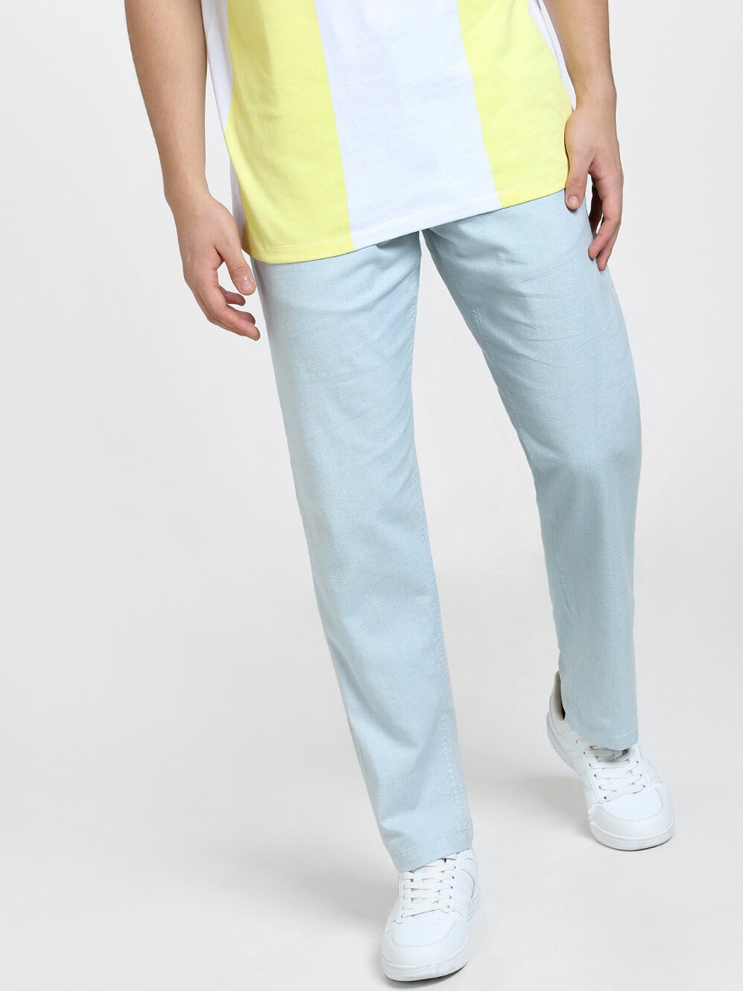 

Jack & Jones Men Cotton Regular Fit Trousers, Blue