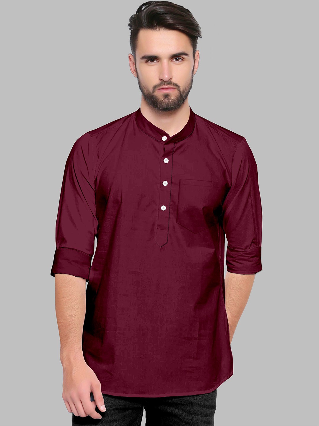 

Fashion FRICKS Men Casual Shirt, Maroon