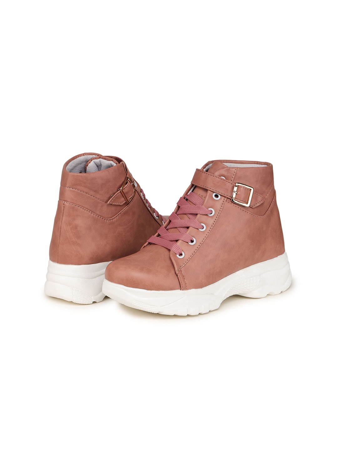 

BOOTCO Women Mid-Top Lightweight Regular Boots, Pink