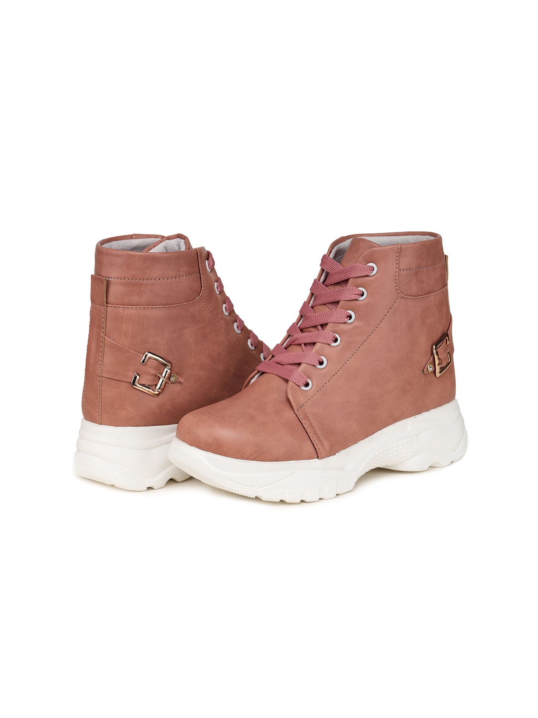 

BOOTCO Women Mid-Top Lightweight Regular Boots, Pink