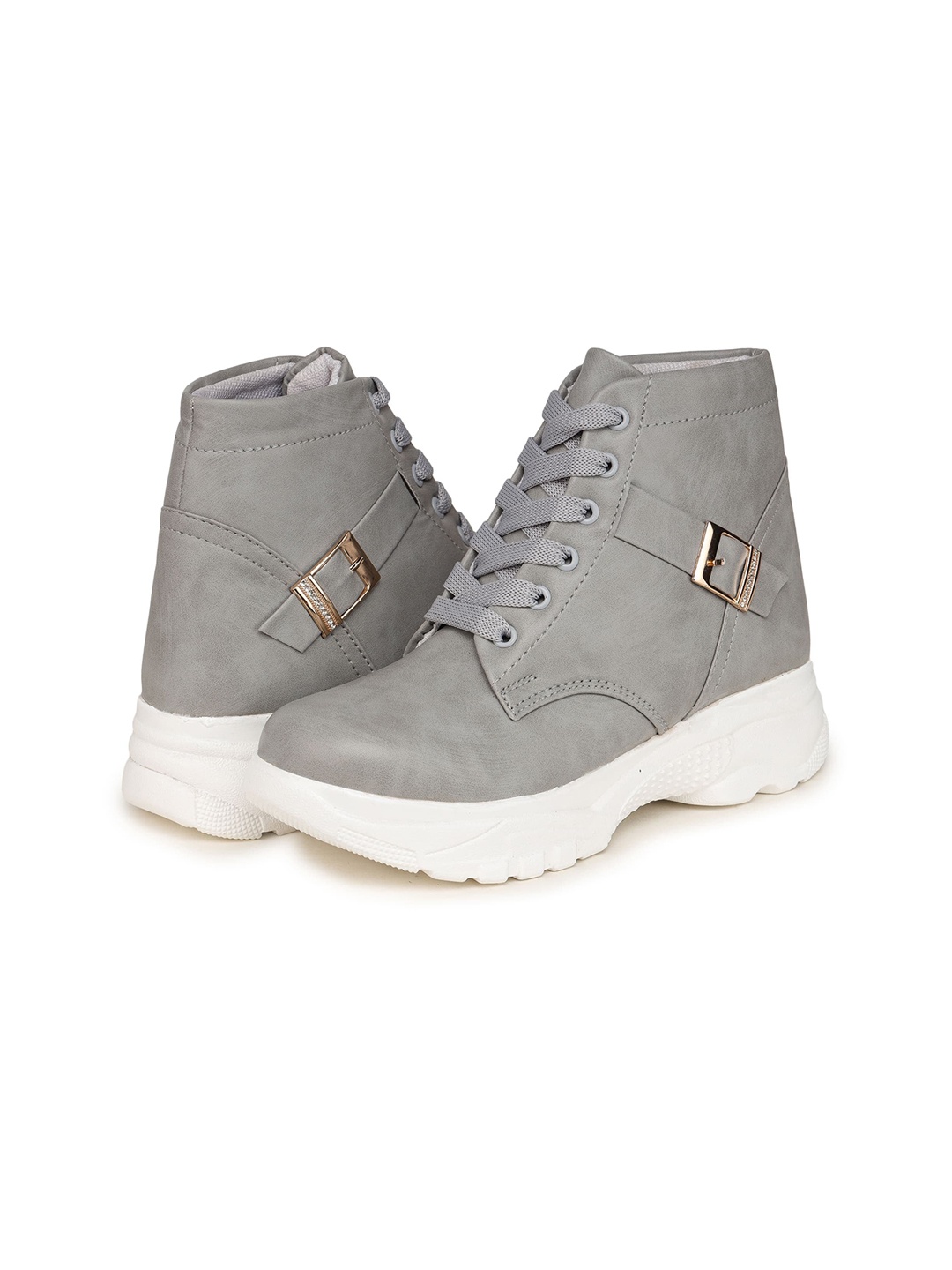 

BOOTCO Women Mid-Top Lightweight Regular Boots, Grey