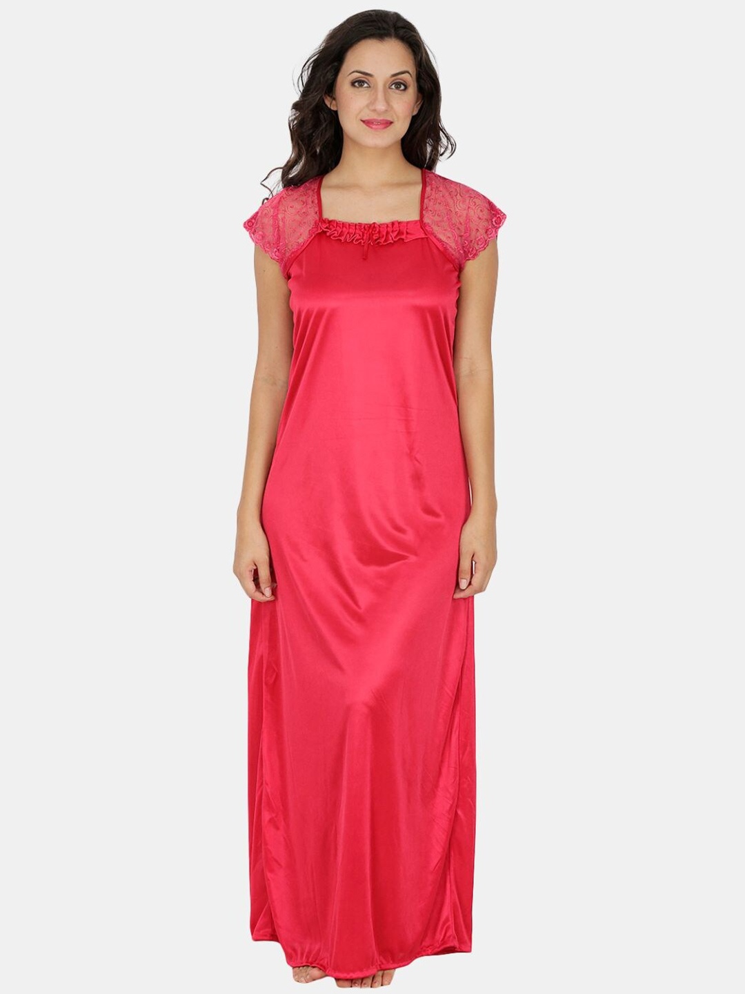 

Klamotten Satin Maxi Nightdress, Red
