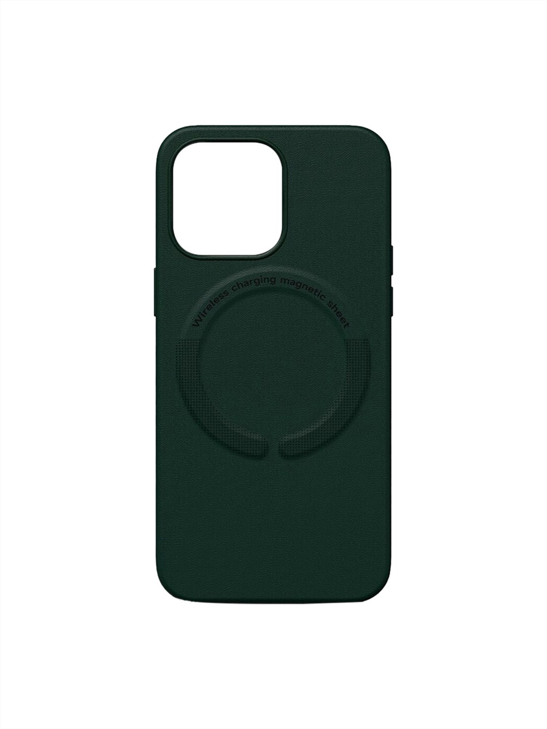 

TREEMODA Magsafe Leather iPhone 13 Mobile Back Cover, Green