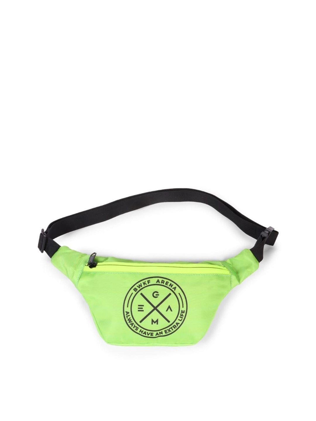 

Bewakoof Abstract Printed Waist Bag, Green