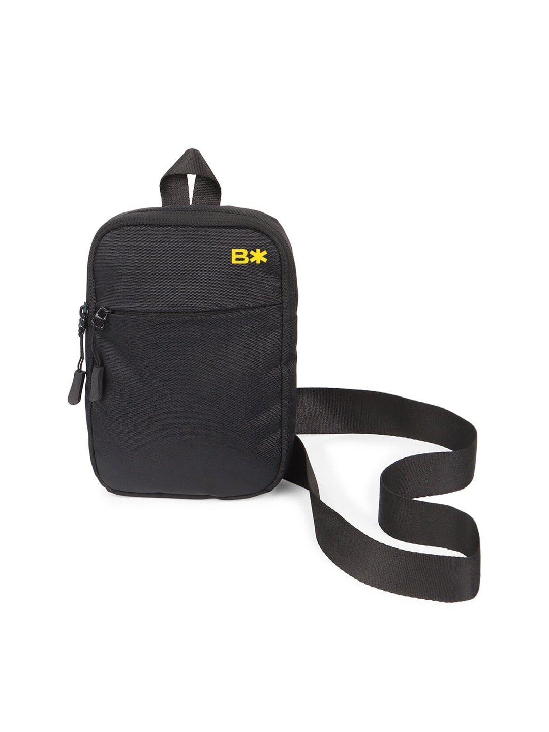

Bewakoof Structured Sling Bag, Black