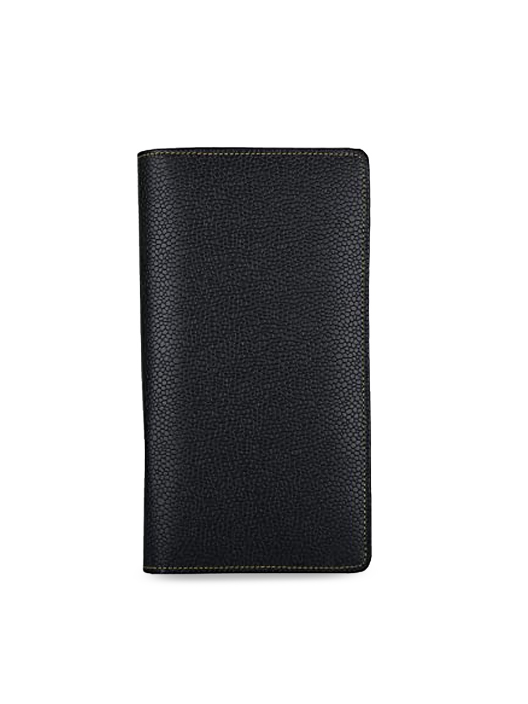 

essart Textured Leather Cheque book Holder Travel Accessory, Black