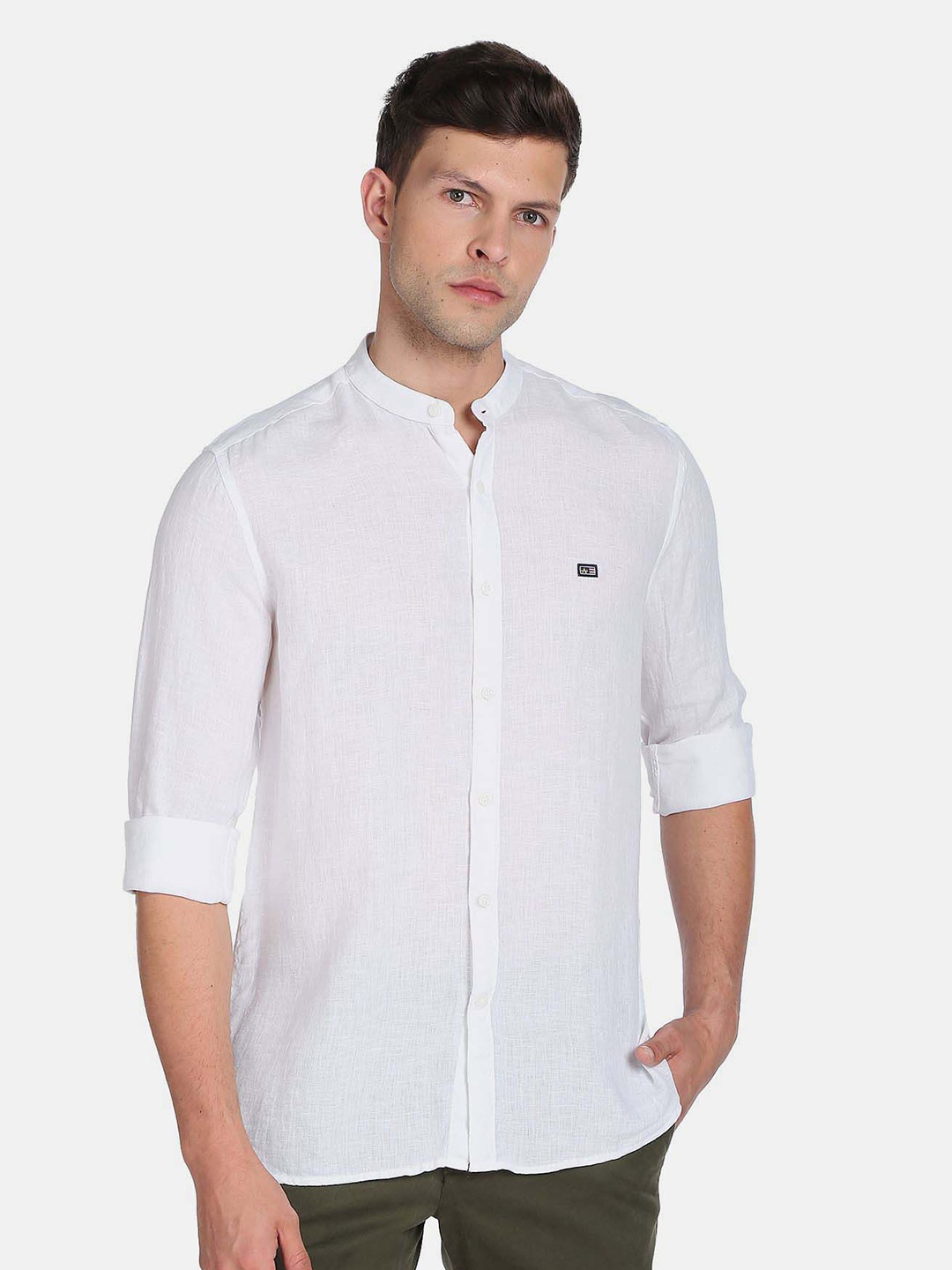 

Arrow Sport Men Slim Fit Pure Linen Casual Shirt, White