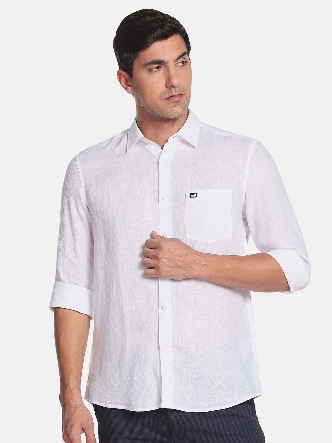 

Arrow Sport Men Slim Fit Pure Linen Casual Shirt, White