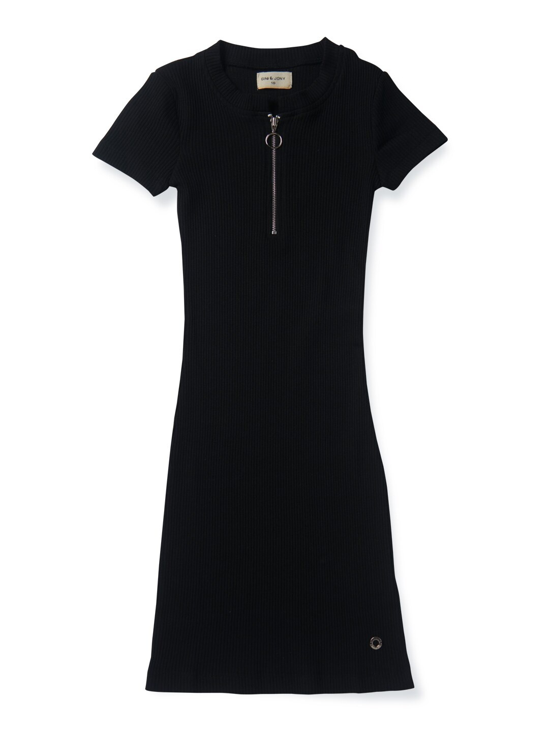 

Gini and Jony Round Neck Cotton T-shirt Dress, Black