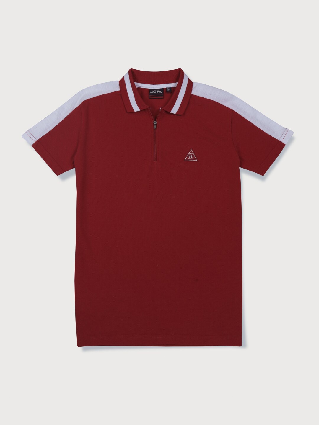 

Gini and Jony Boys Polo Collar Pure Cotton T-shirt, Red