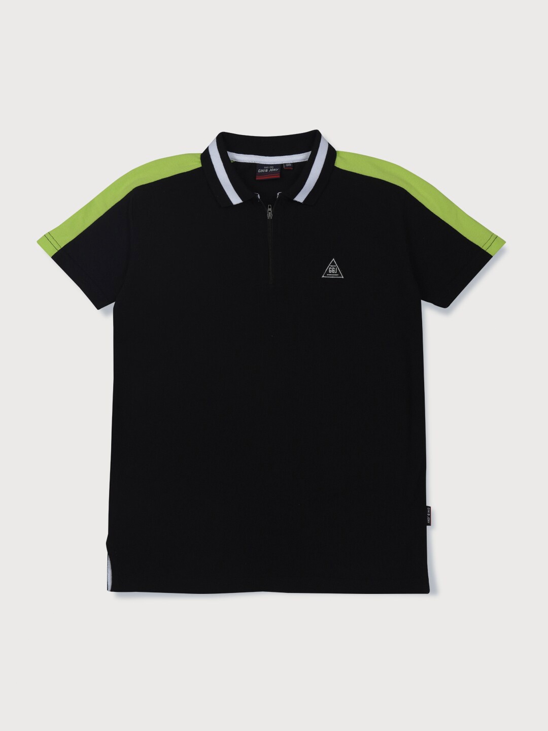 

Gini and Jony Boys Polo Collar Pure Cotton T-shirt, Black