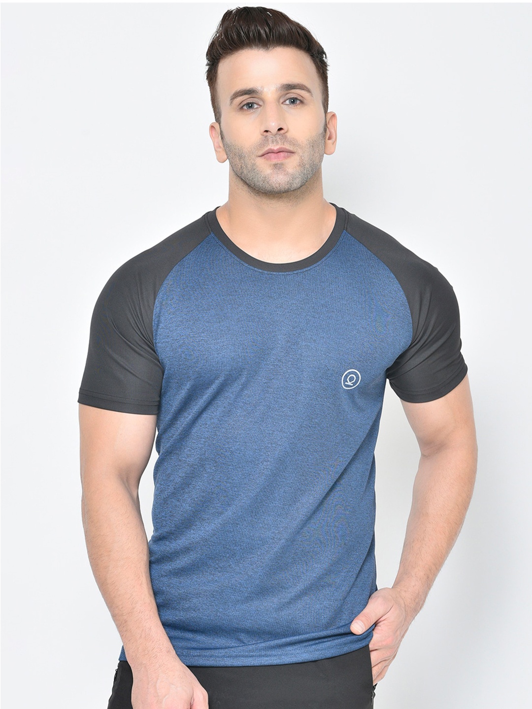 

CHKOKKO Men Dri-FIT Round Neck T-shirt, Blue