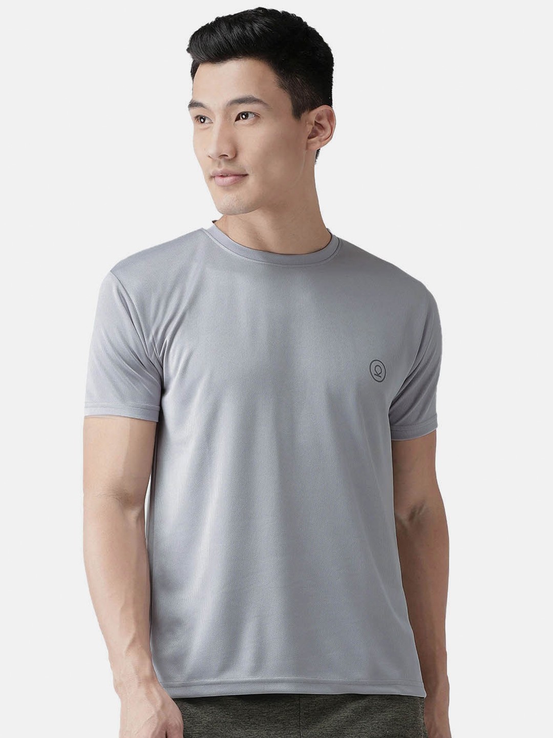 

CHKOKKO Men Regular Fit Round Neck T-shirt, Grey
