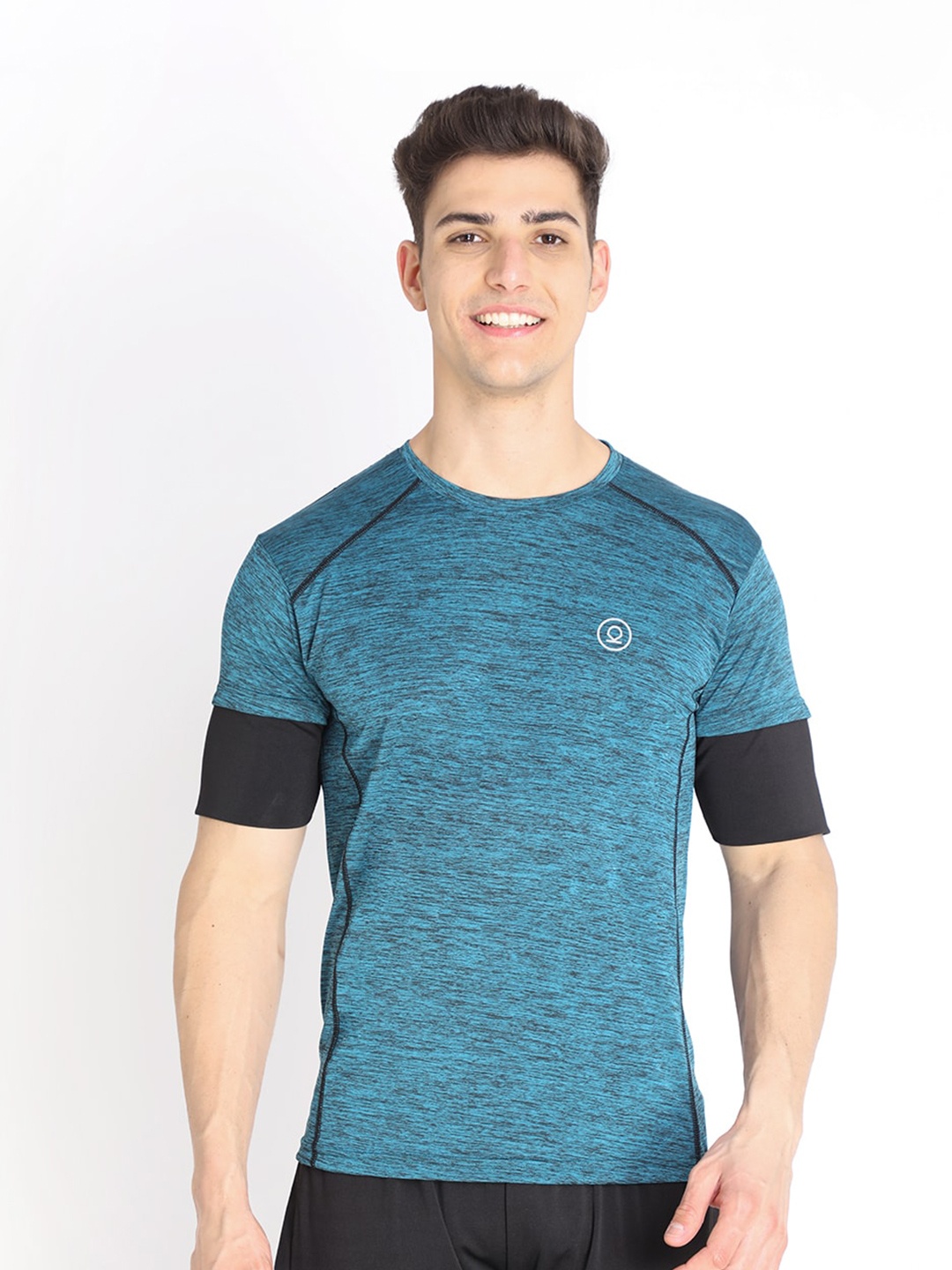

CHKOKKO Men Green Dri-FIT Applique T-shirt