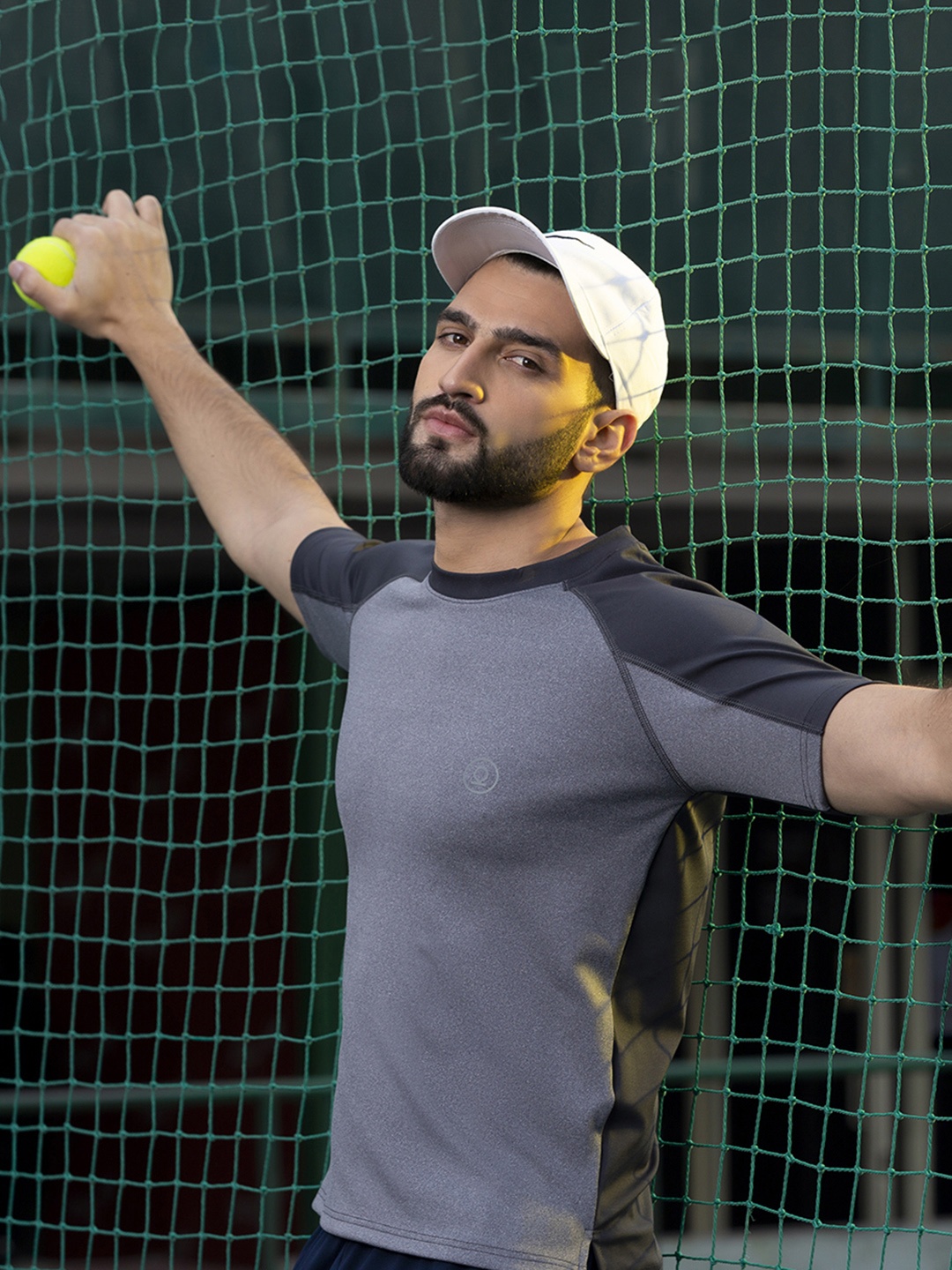 

CHKOKKO Men Round Neck Dri-FIT T-shirt, Grey